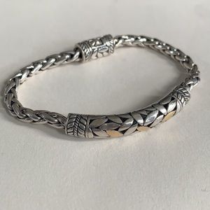 Samuel B. Artisan Gold and Silver Leaf Bracelet